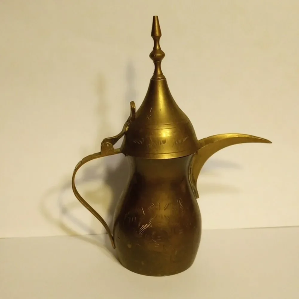 Vintage Brass Dallah Bedouin Coffee Pot